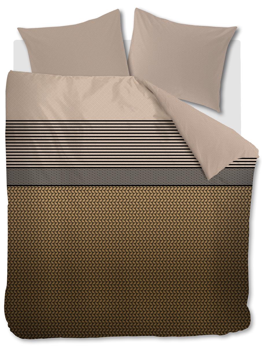 Image of Beddinghouse Dutch Design Shitake - Brown - 140 x 200/220 cm + 1x 60 x 70 cm dekbedovertrek Bruin van 100% cotton, 40x40/140x70, 210TC Organic Cotton, Airjet