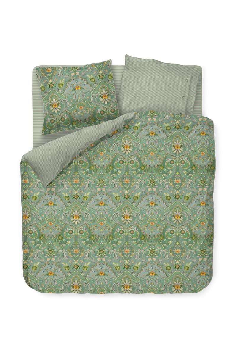 Pip Studio Saluti Piccoli - Dekbedovertrek - Eenpersoons - 140 x 200/220 cm - Groen