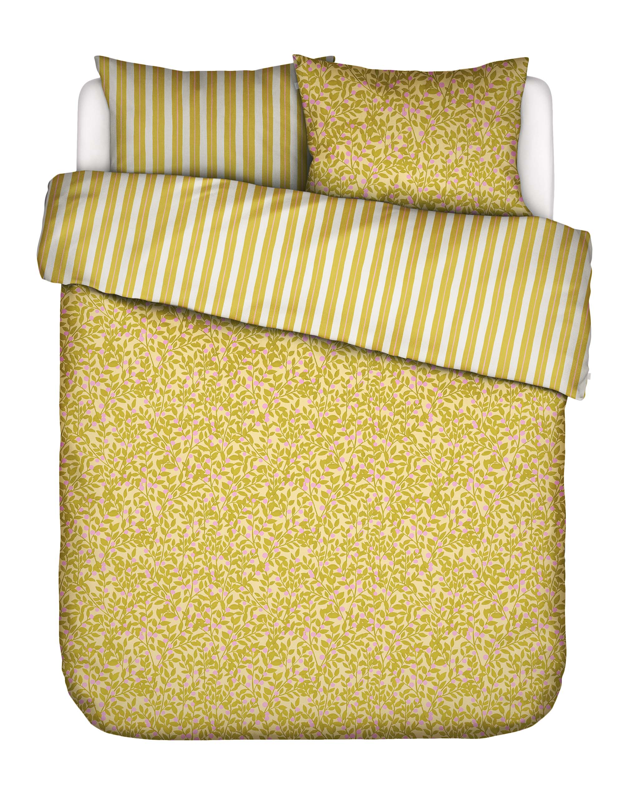 Essenza Covers & Co Petite berry Dekbedovertrek Lemon yellow 200x200/220